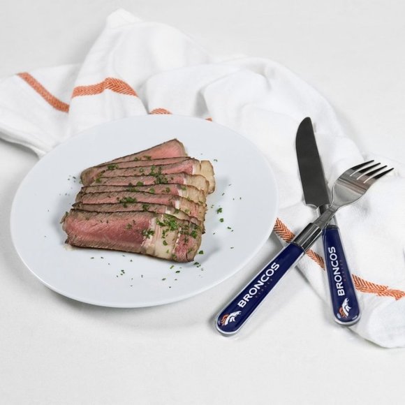 NFL Denver Broncos Flatware 4 Place Setting 16 Piece Silverware Set Football NEW - Picture 5 of 5